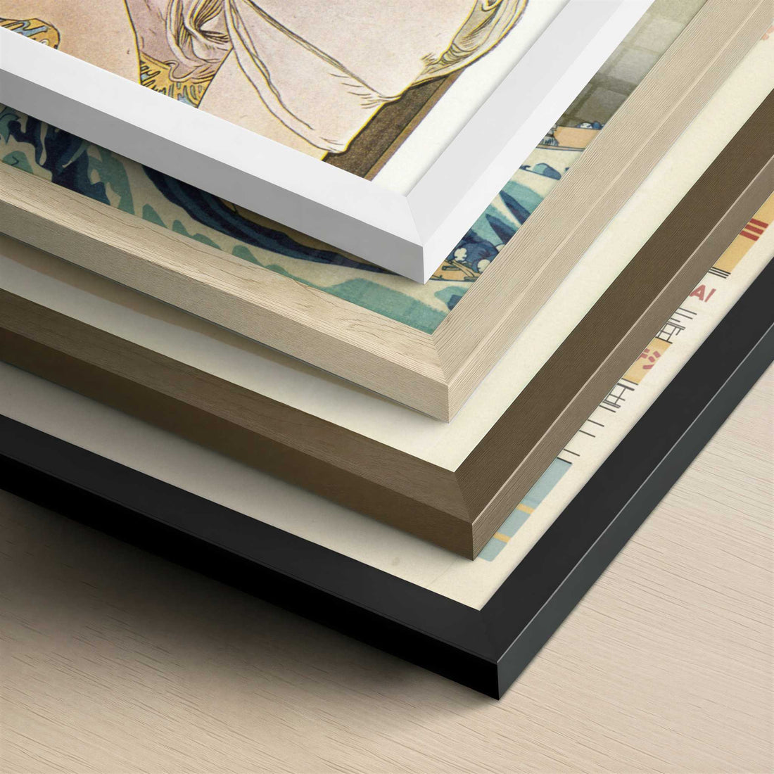 Pen (1897) by Alphonse Mucha – Art Print - Close-up detail of the different frames