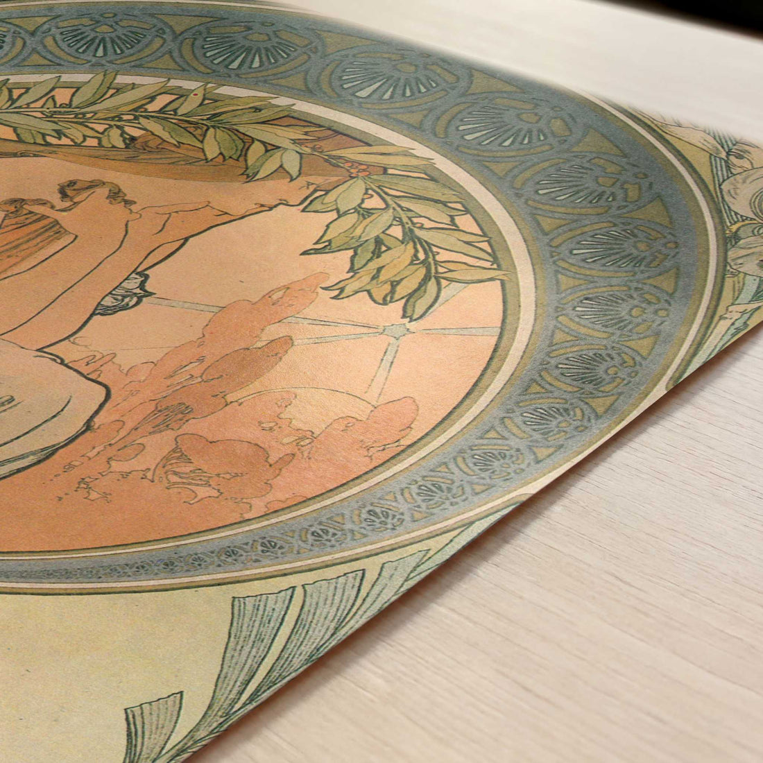 Poetry (1898) by Alphonse Mucha – Art Print - Close-up detail of the art print
