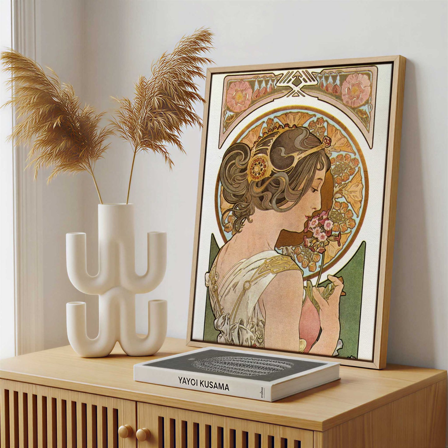 Framed Canvas - Framed canvas in a stylish interior setting