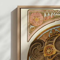 Framed Canvas - Close-up detail and texture of the framed canvas