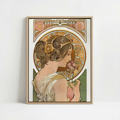 Framed Canvas - Framed canvas in oak color frame