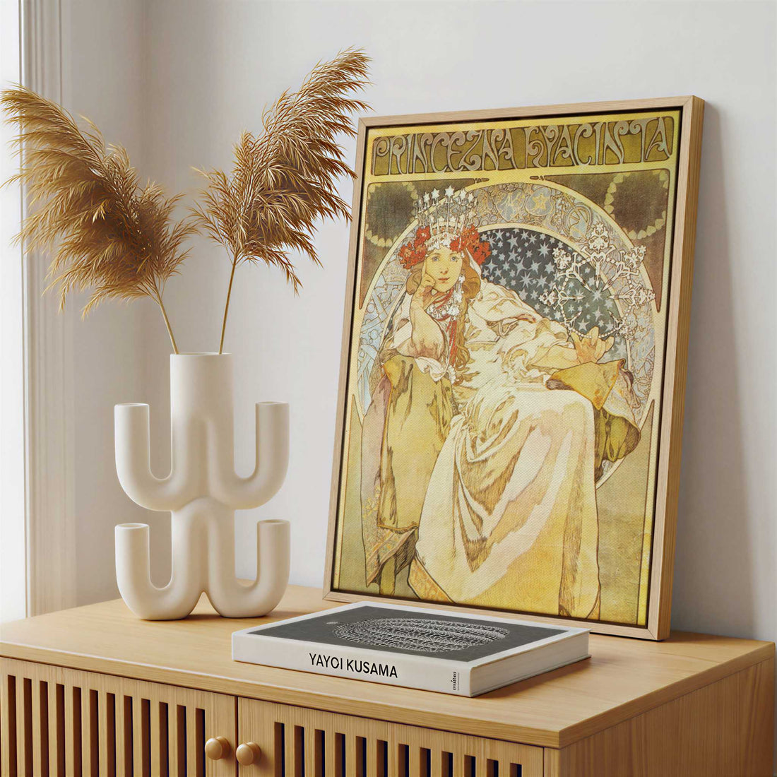 Framed Canvas - Framed canvas in a stylish interior setting