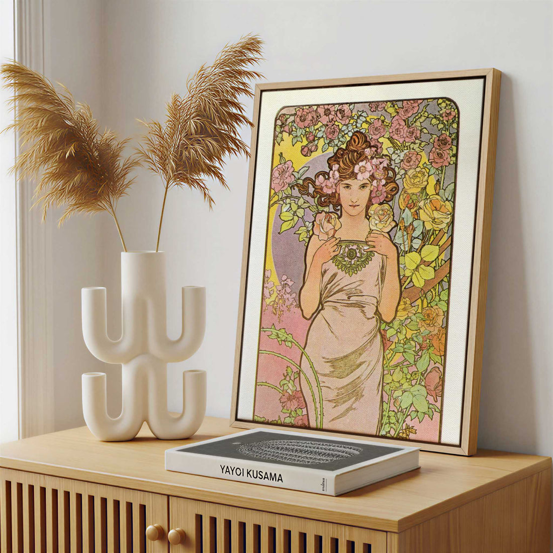 Framed Canvas - Framed canvas in a stylish interior setting
