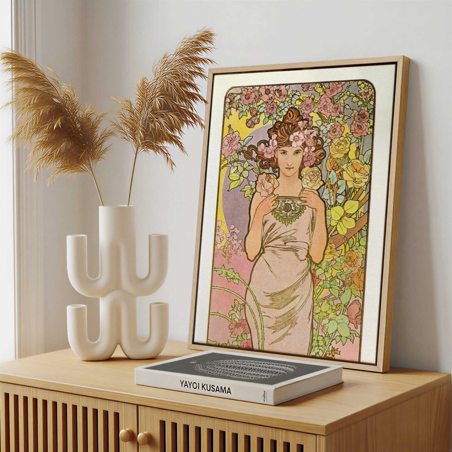 Framed Canvas - Framed canvas in a stylish interior setting