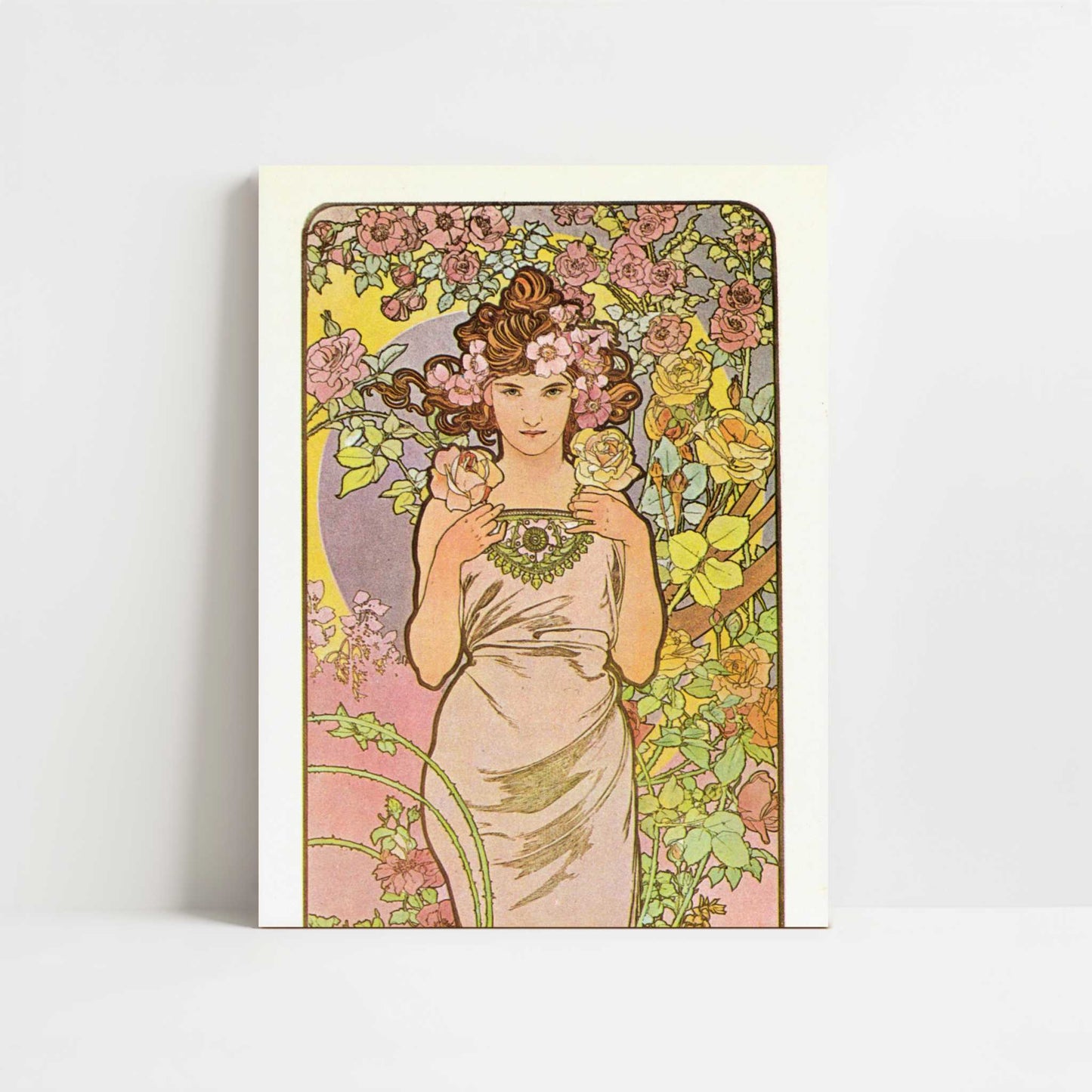 Rose (1897) by Alphonse Mucha – Art Print - Unframed art print