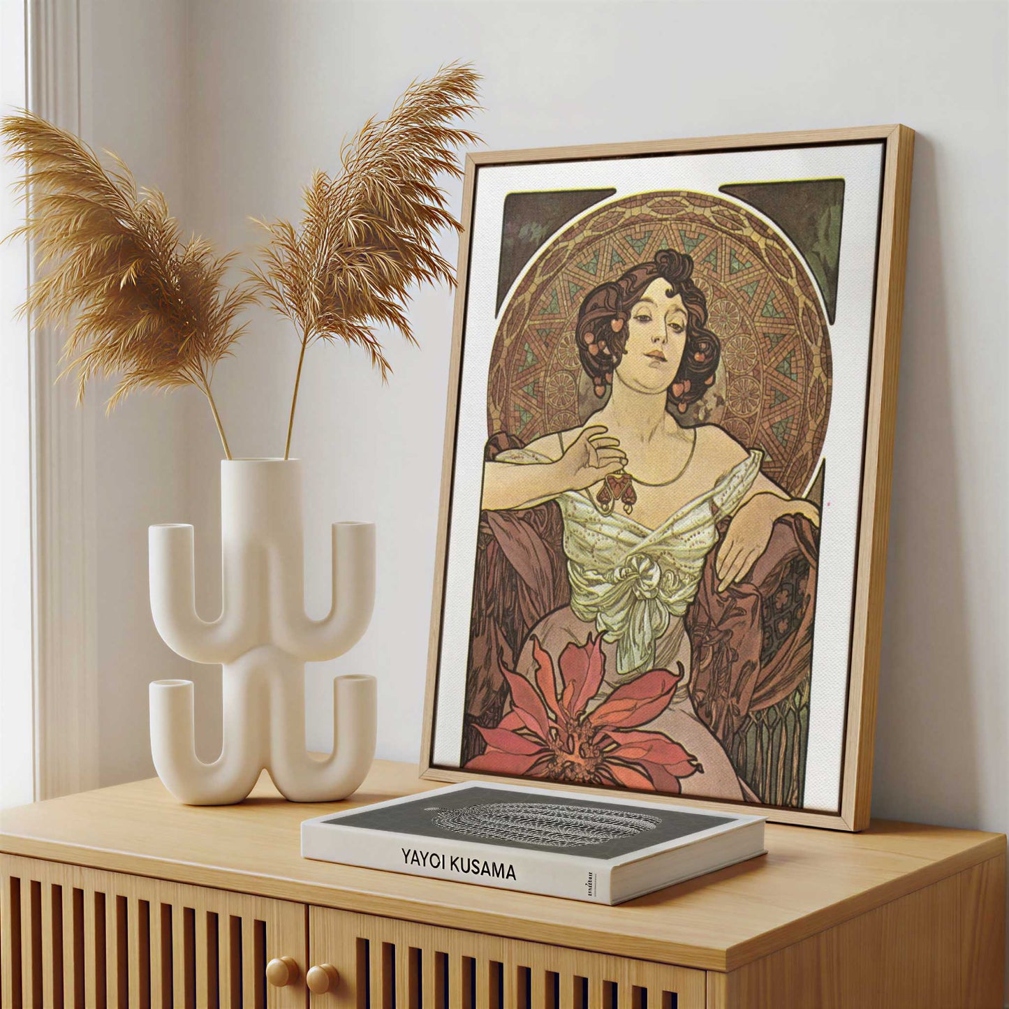 Framed Canvas - Framed canvas in a stylish interior setting