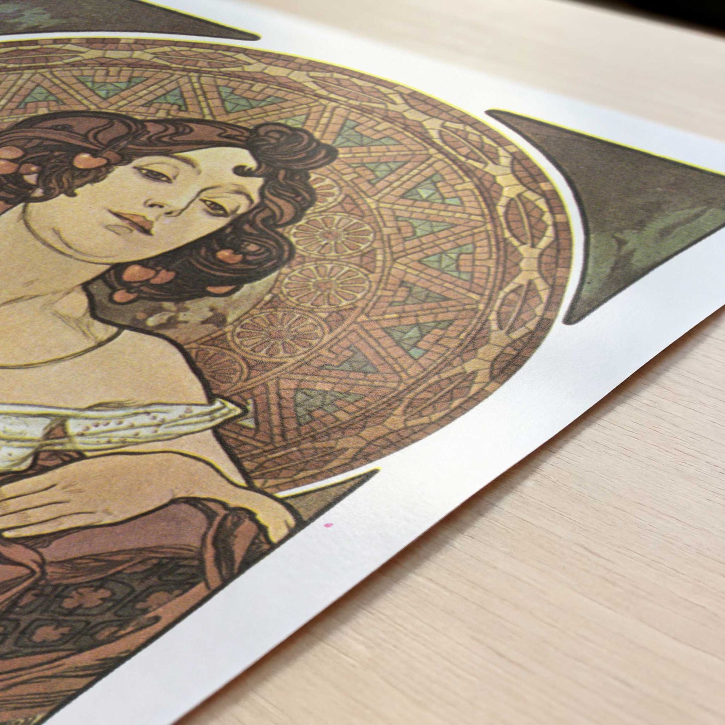 Ruby (1900) by Alphonse Mucha – Art Print - Close-up detail of the art print