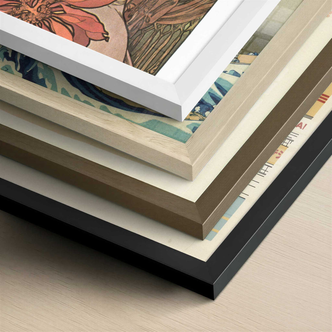 Ruby (1900) by Alphonse Mucha – Art Print - Close-up detail of the different frames