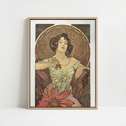 Framed Canvas - Framed canvas in oak color frame