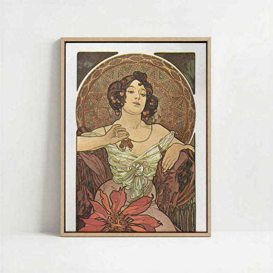 Framed Canvas - Framed canvas in oak color frame