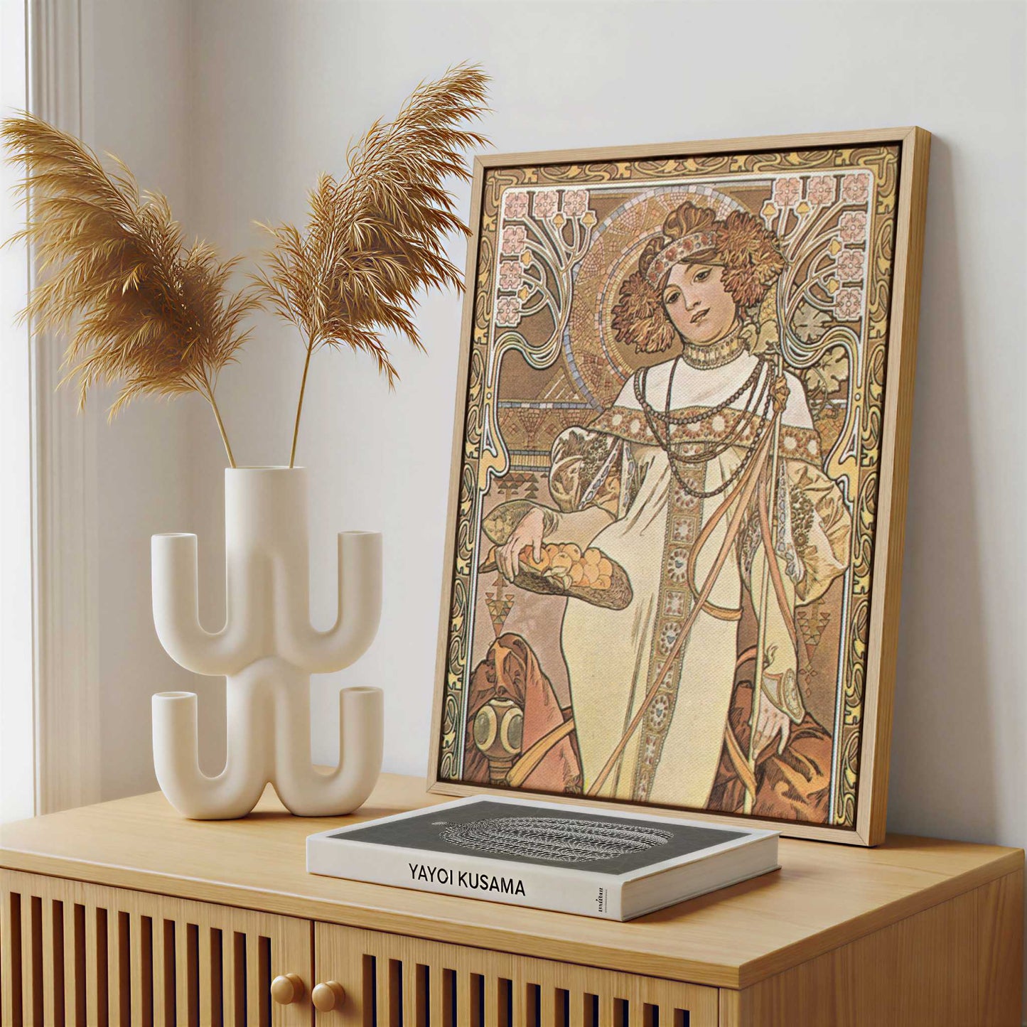 Framed Canvas - Framed canvas in a stylish interior setting