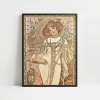Seasons, Autumn (c.1900) by Alphonse Mucha – Art Print - Art print in black frame