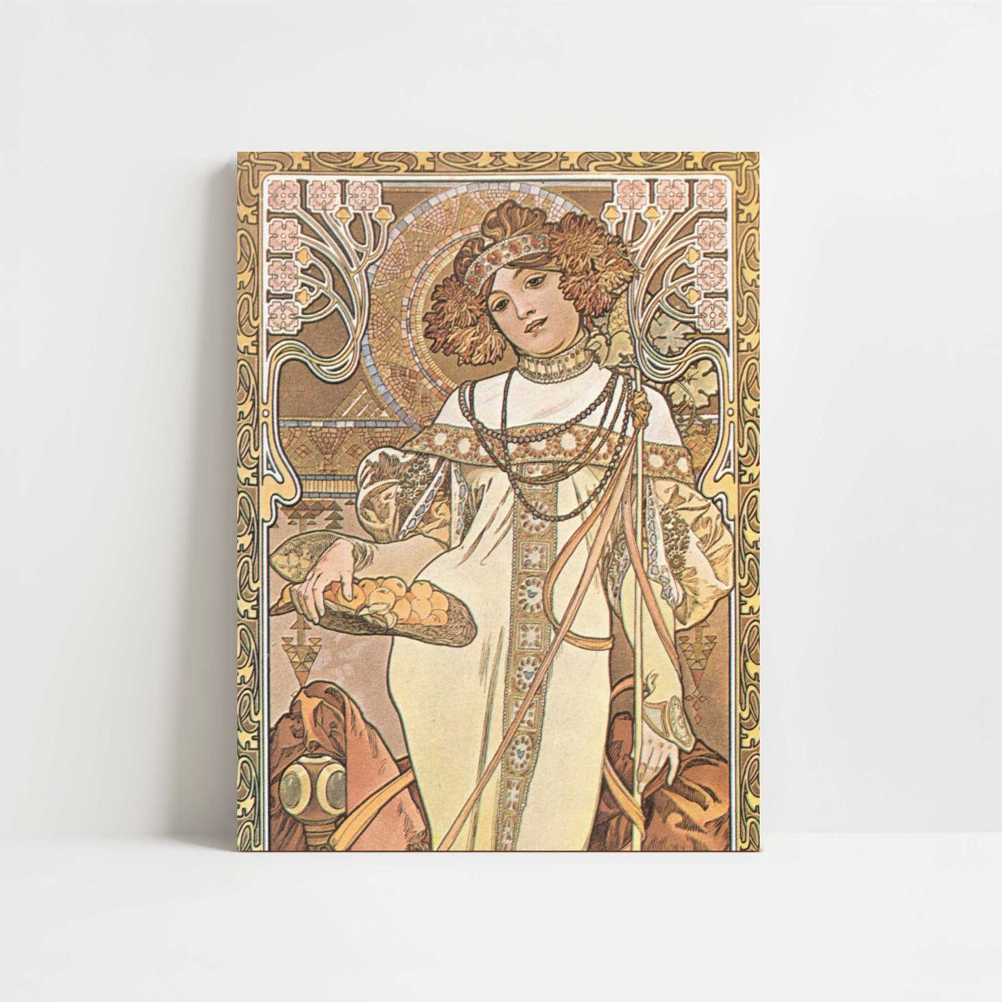 Seasons, Autumn (c.1900) by Alphonse Mucha – Art Print - Unframed art print
