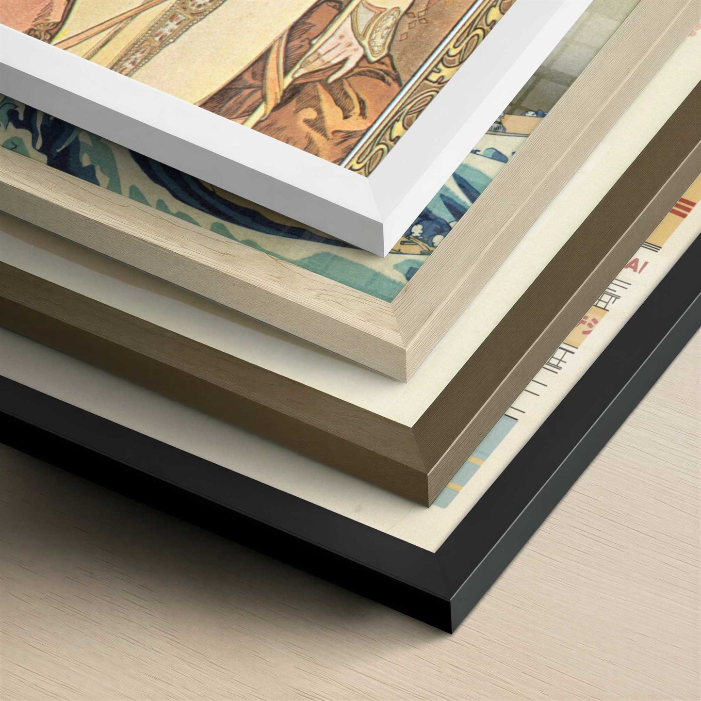 Seasons, Autumn (c.1900) by Alphonse Mucha – Art Print - Close-up detail of the different frames