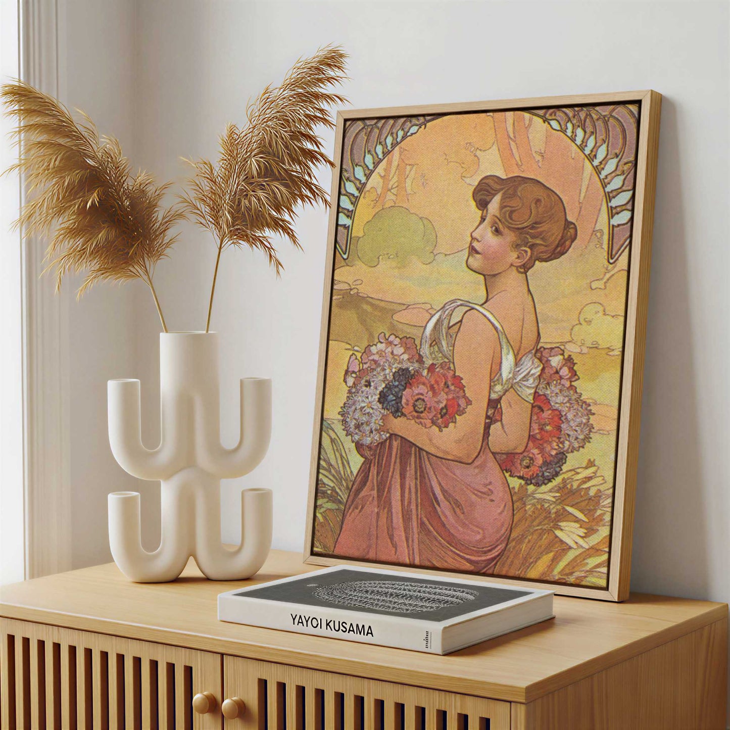 Framed Canvas - Framed canvas in a stylish interior setting