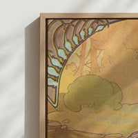 Framed Canvas - Close-up detail and texture of the framed canvas