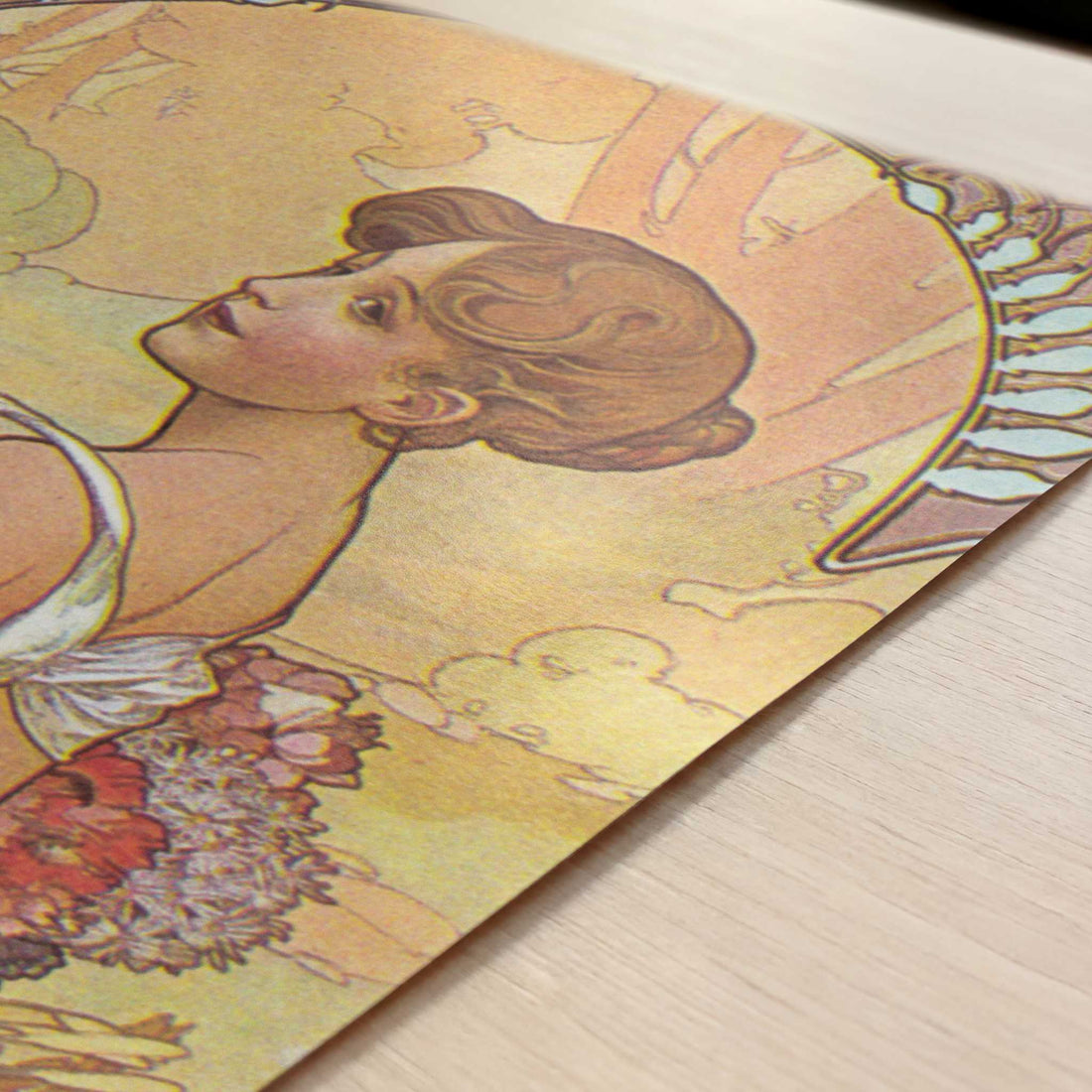 Seasons, Summer (c.1900) by Alphonse Mucha – Art Print - Close-up detail of the art print