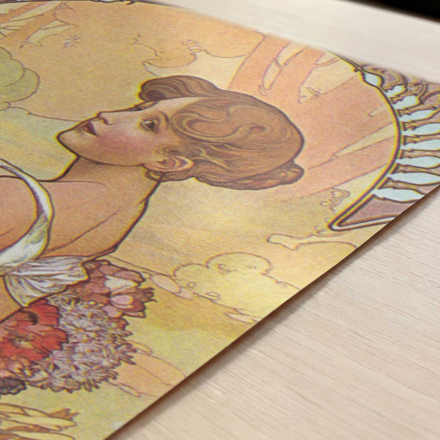 Seasons, Summer (c.1900) by Alphonse Mucha – Art Print - Close-up detail of the art print