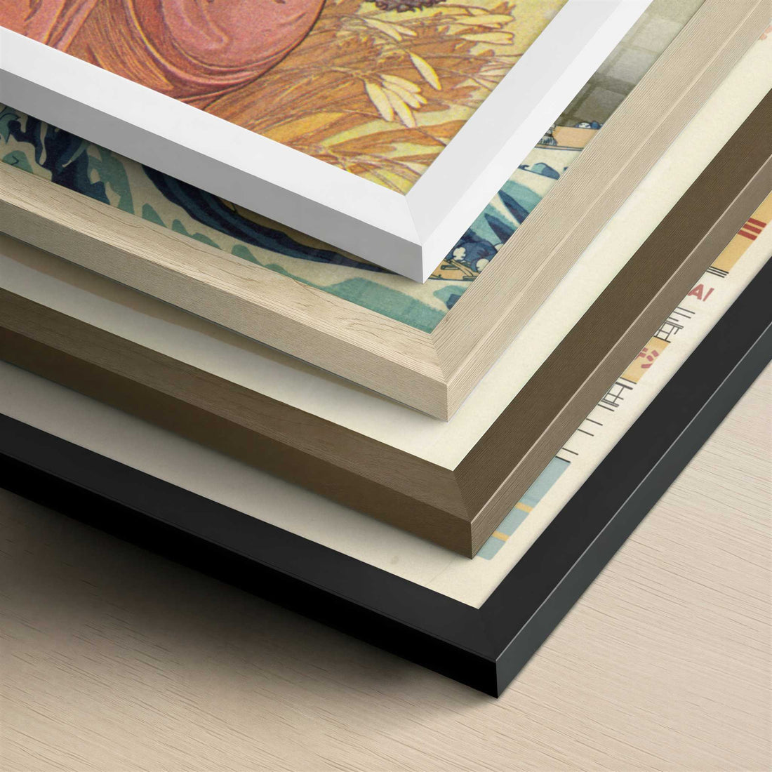 Seasons, Summer (c.1900) by Alphonse Mucha – Art Print - Close-up detail of the different frames