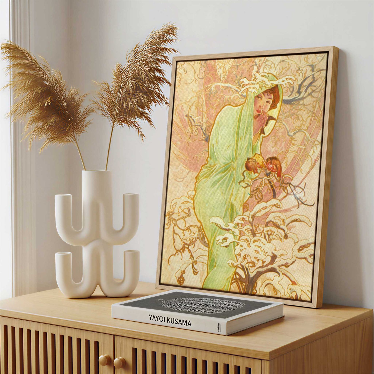 Framed Canvas - Framed canvas in a stylish interior setting