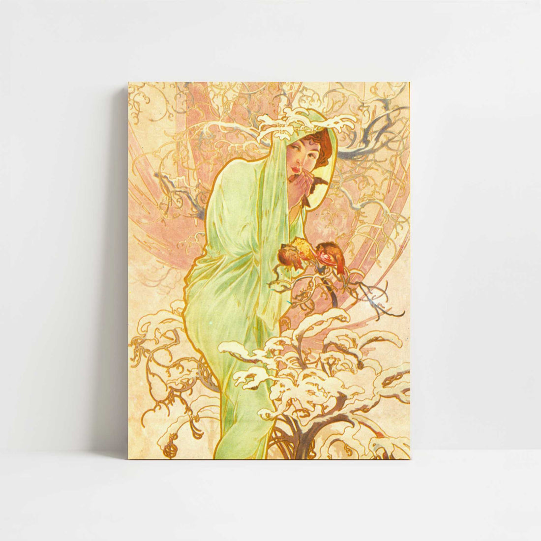Seasons, Winter (1896) by Alphonse Mucha – Art Print - Unframed art print