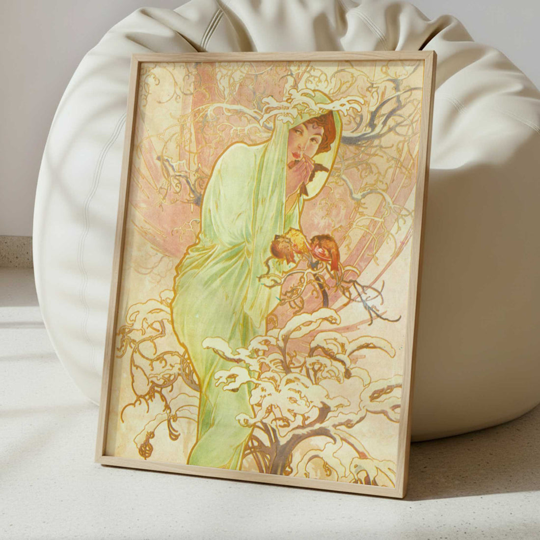 Seasons, Winter (1896) by Alphonse Mucha – Art Print - Interior inspiration