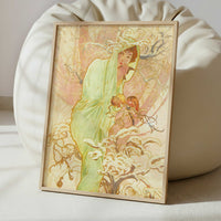 Seasons, Winter (1896) by Alphonse Mucha – Art Print - Interior inspiration