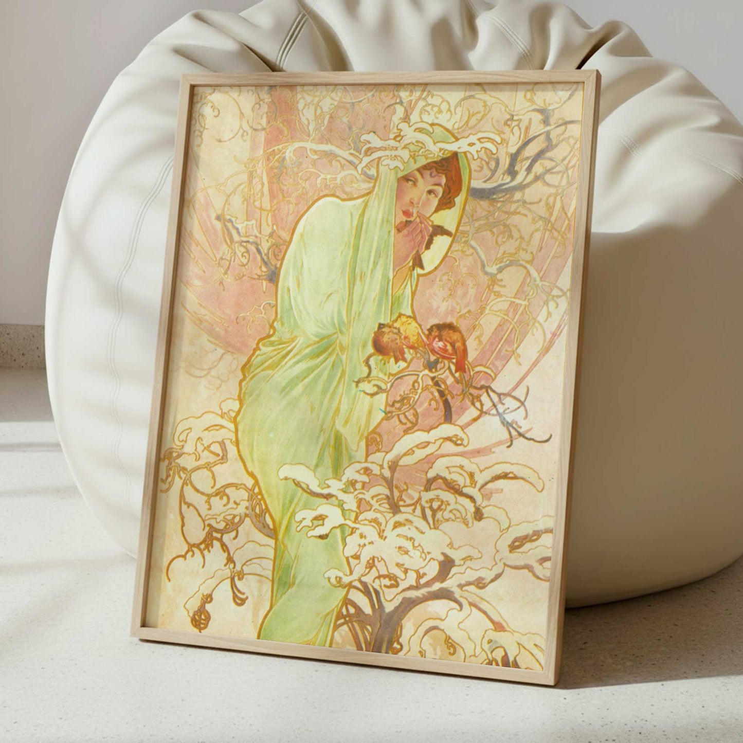 Seasons, Winter (1896) by Alphonse Mucha – Art Print - Interior inspiration