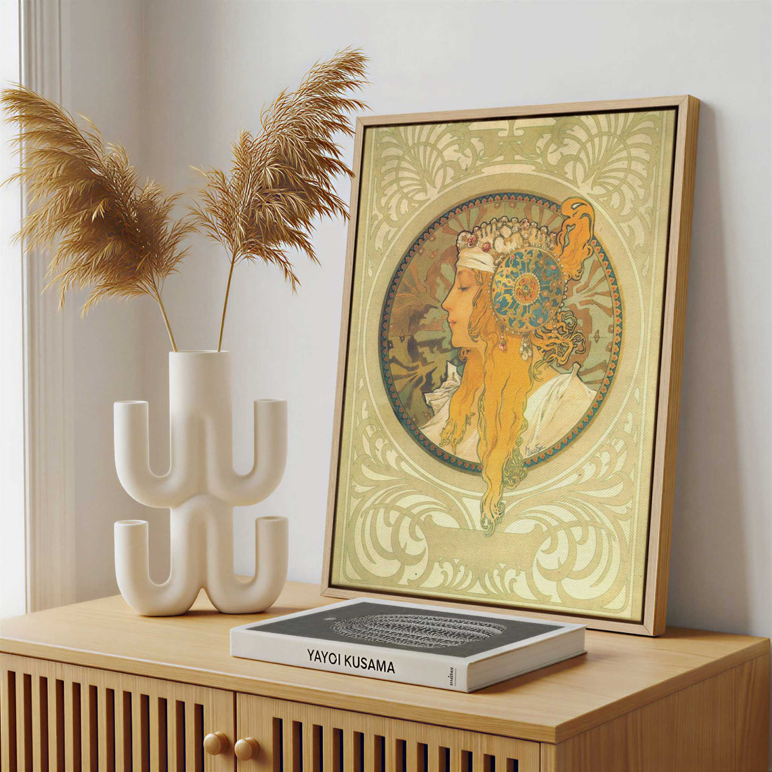 Framed Canvas - Framed canvas in a stylish interior setting