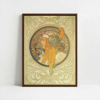 Framed Canvas - Framed canvas in dark wood color frame