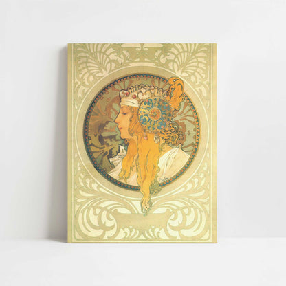 The Blonde (1897) by Alphonse Mucha – Art Print - Unframed art print