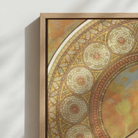 Framed Canvas - Close-up detail and texture of the framed canvas