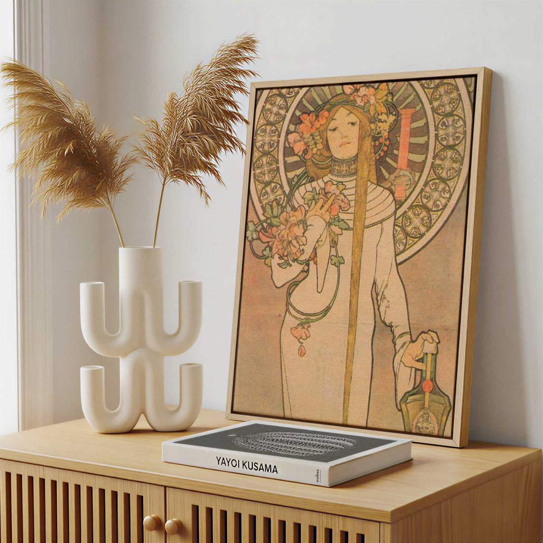 Framed Canvas - Framed canvas in a stylish interior setting