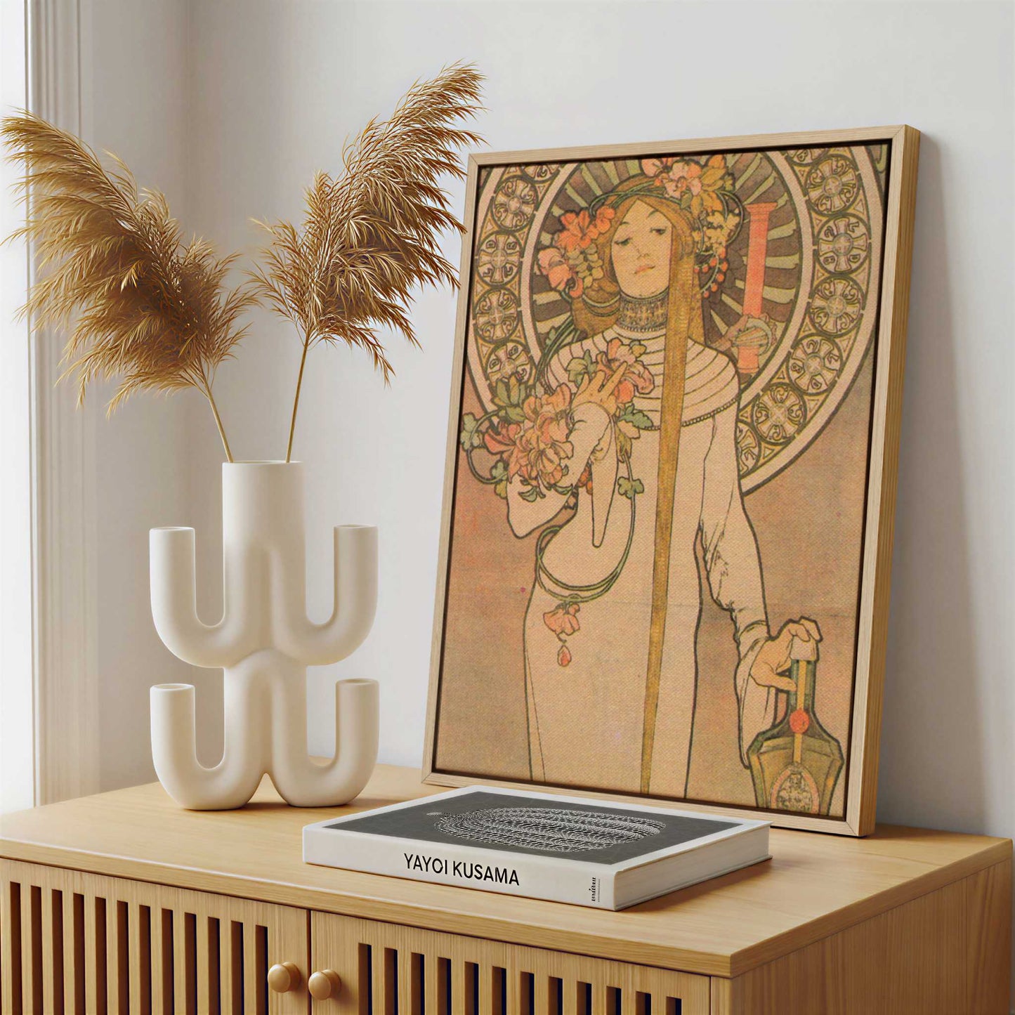 Framed Canvas - Framed canvas in a stylish interior setting