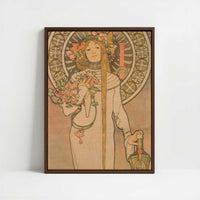 Framed Canvas - Framed canvas in dark wood color frame