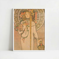 Trappistine (1897) by Alphonse Mucha – Art Print - Art print in white frame