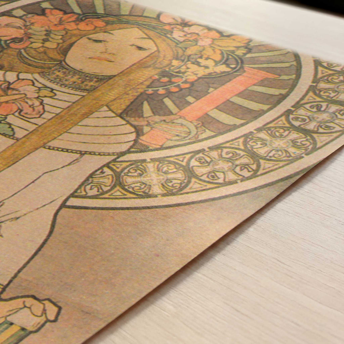 Trappistine (1897) by Alphonse Mucha – Art Print - Close-up detail of the art print