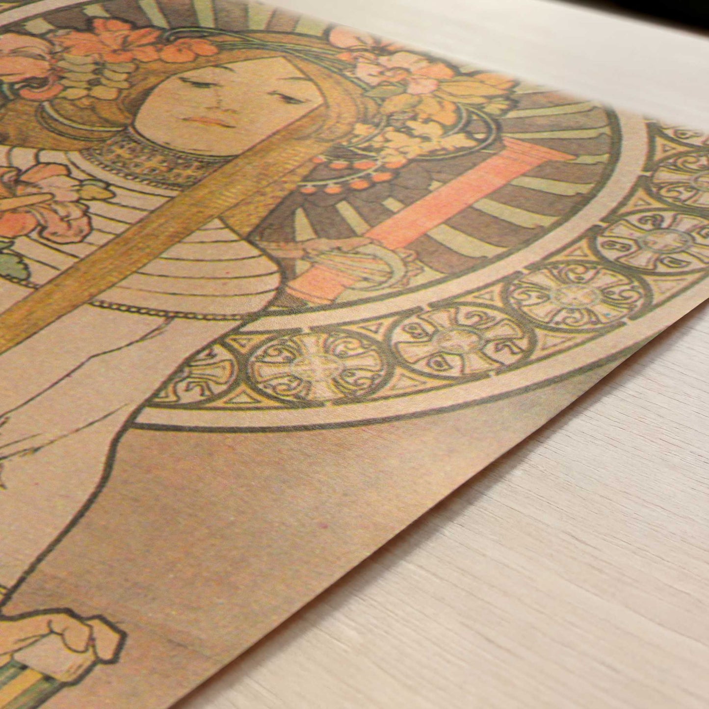 Trappistine (1897) by Alphonse Mucha – Art Print - Close-up detail of the art print