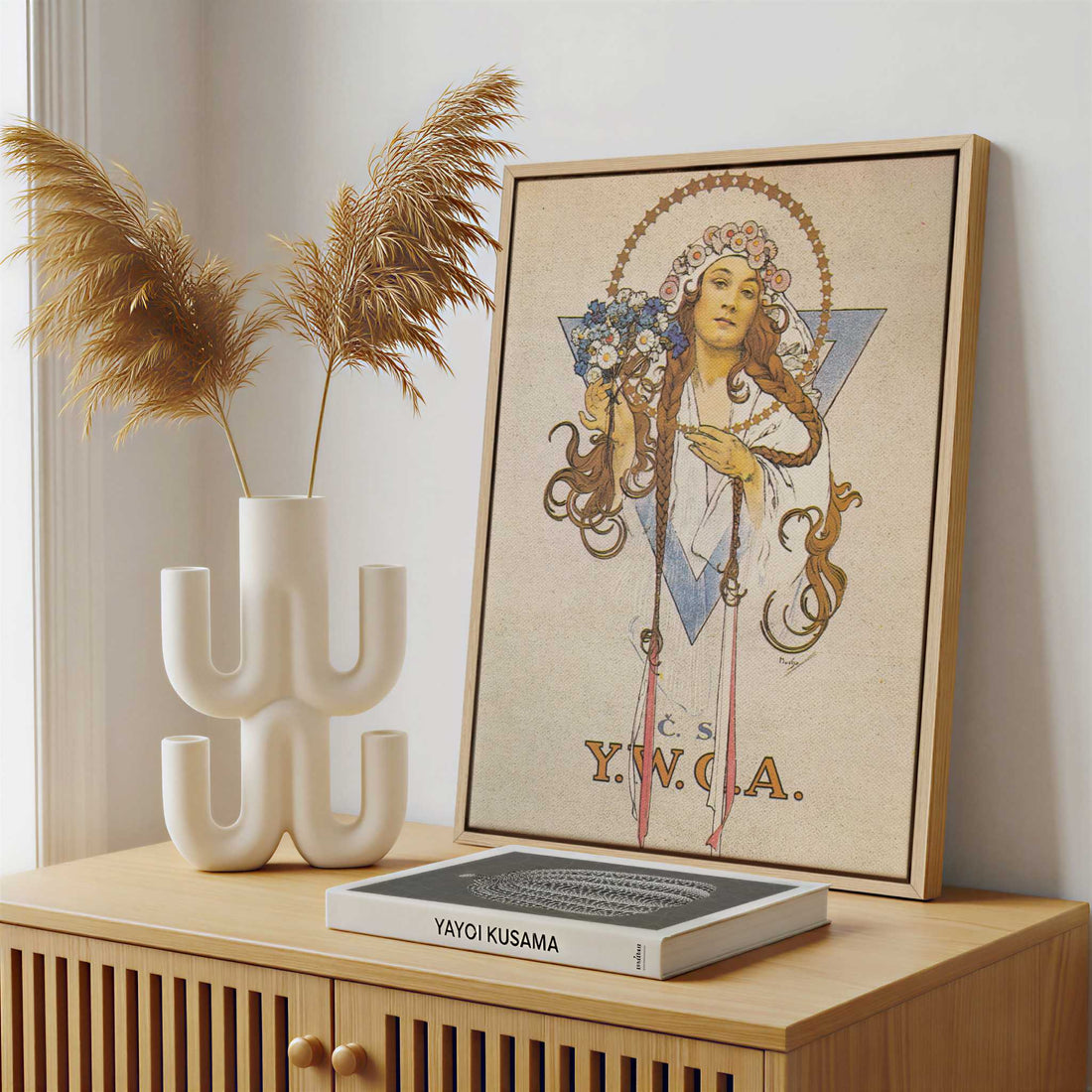 Framed Canvas - Framed canvas in a stylish interior setting
