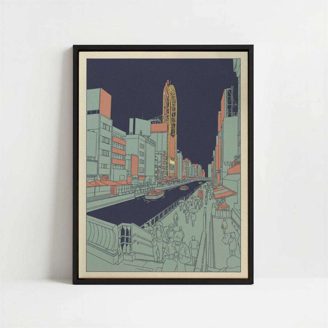 Framed Canvas - Framed canvas in black frame