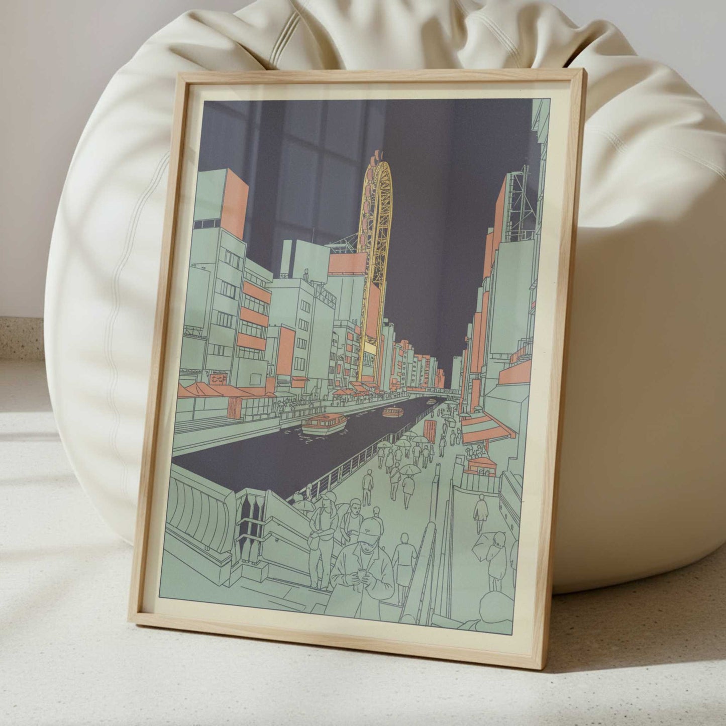 Neon Nights along Osaka’s Dotonbori - Art Print - Interior inspiration