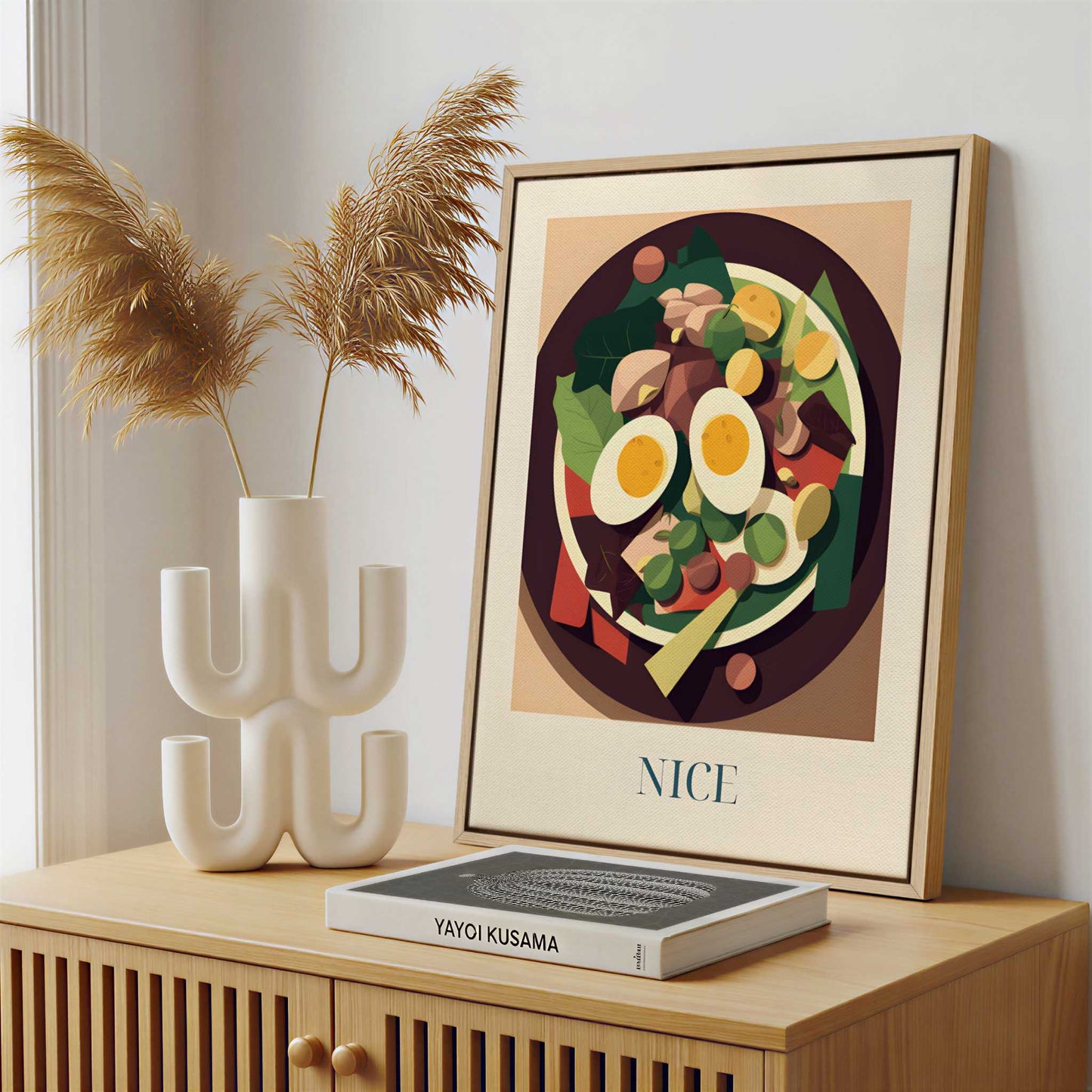 Framed Canvas - Framed canvas in a stylish interior setting