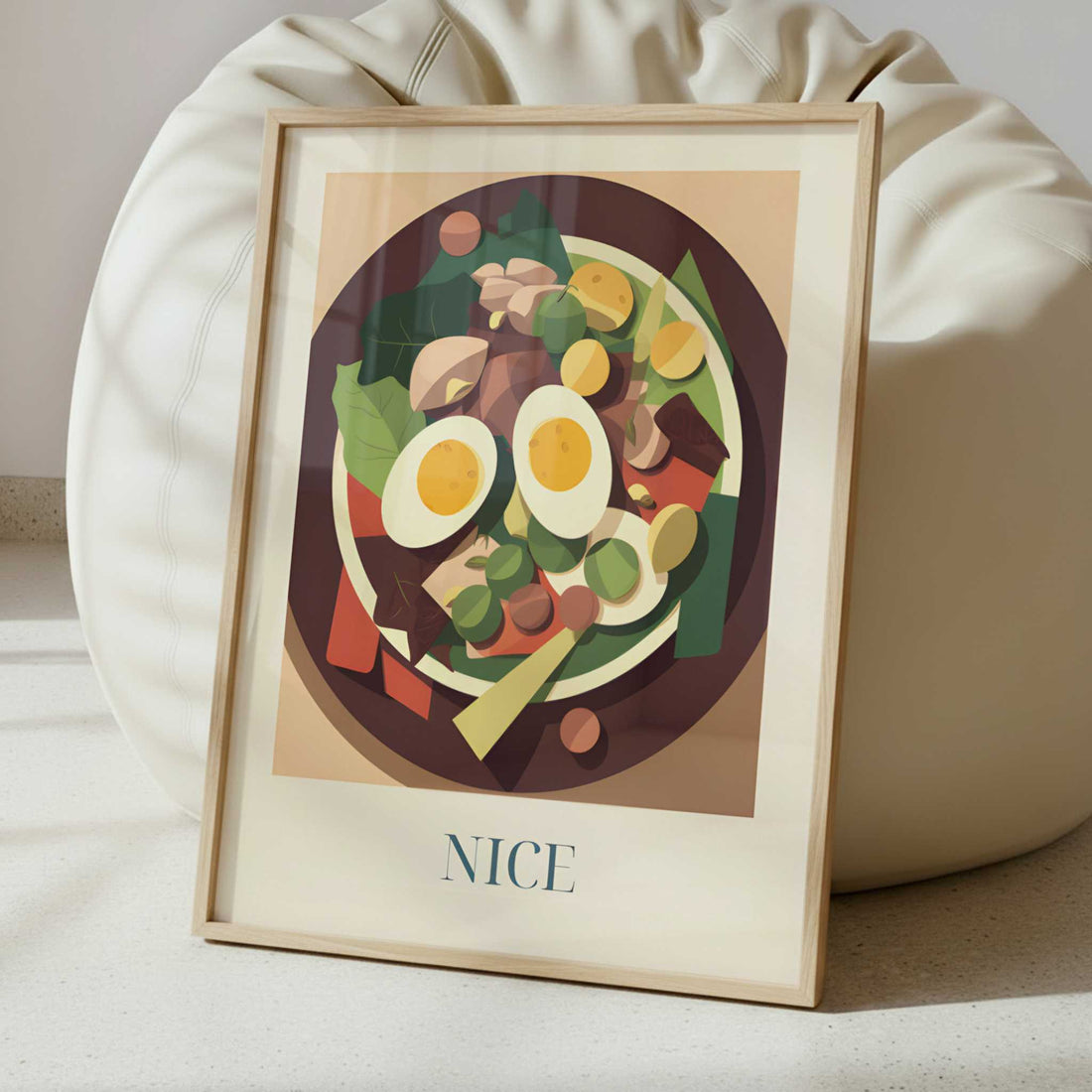 Niçoise salad from Nice, France - Art Print - Interior inspiration
