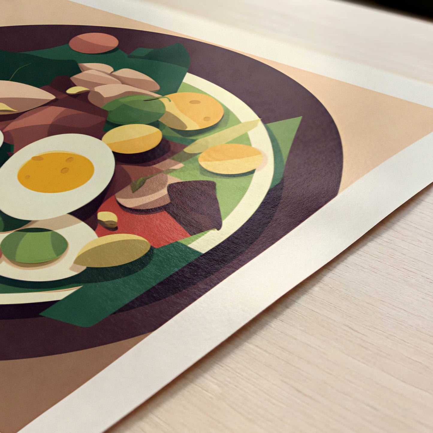 Niçoise salad from Nice, France - Art Print - Close-up detail of the art print