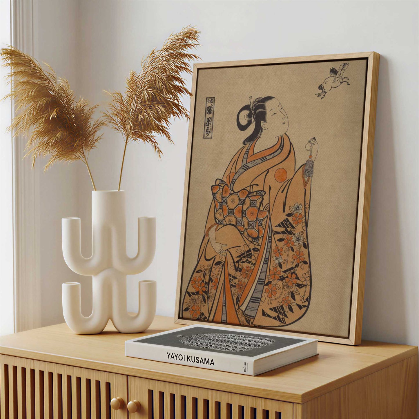 Framed Canvas - Framed canvas in a stylish interior setting