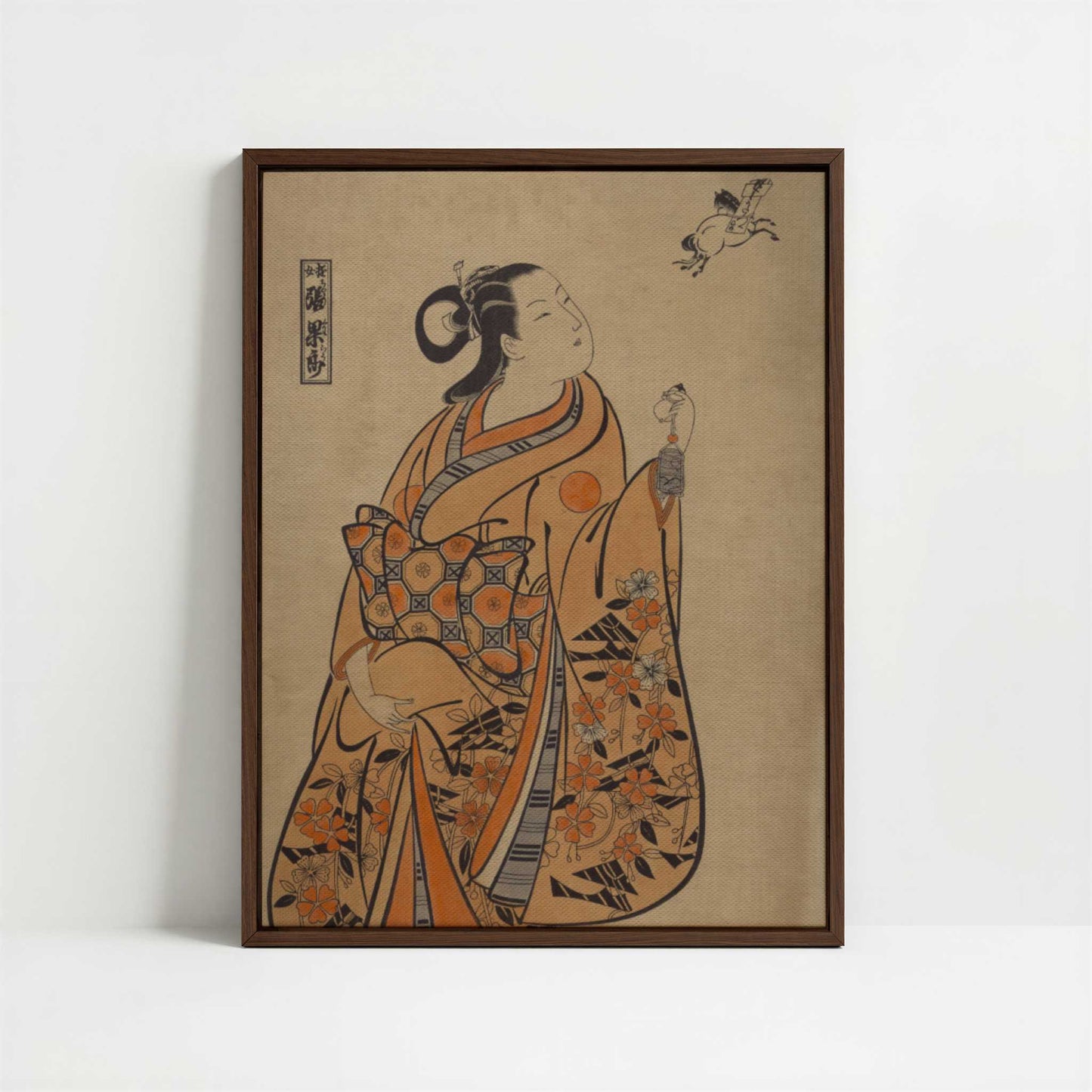 Framed Canvas - Framed canvas in dark wood color frame