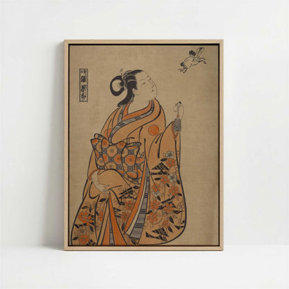 Framed Canvas - Framed canvas in oak color frame