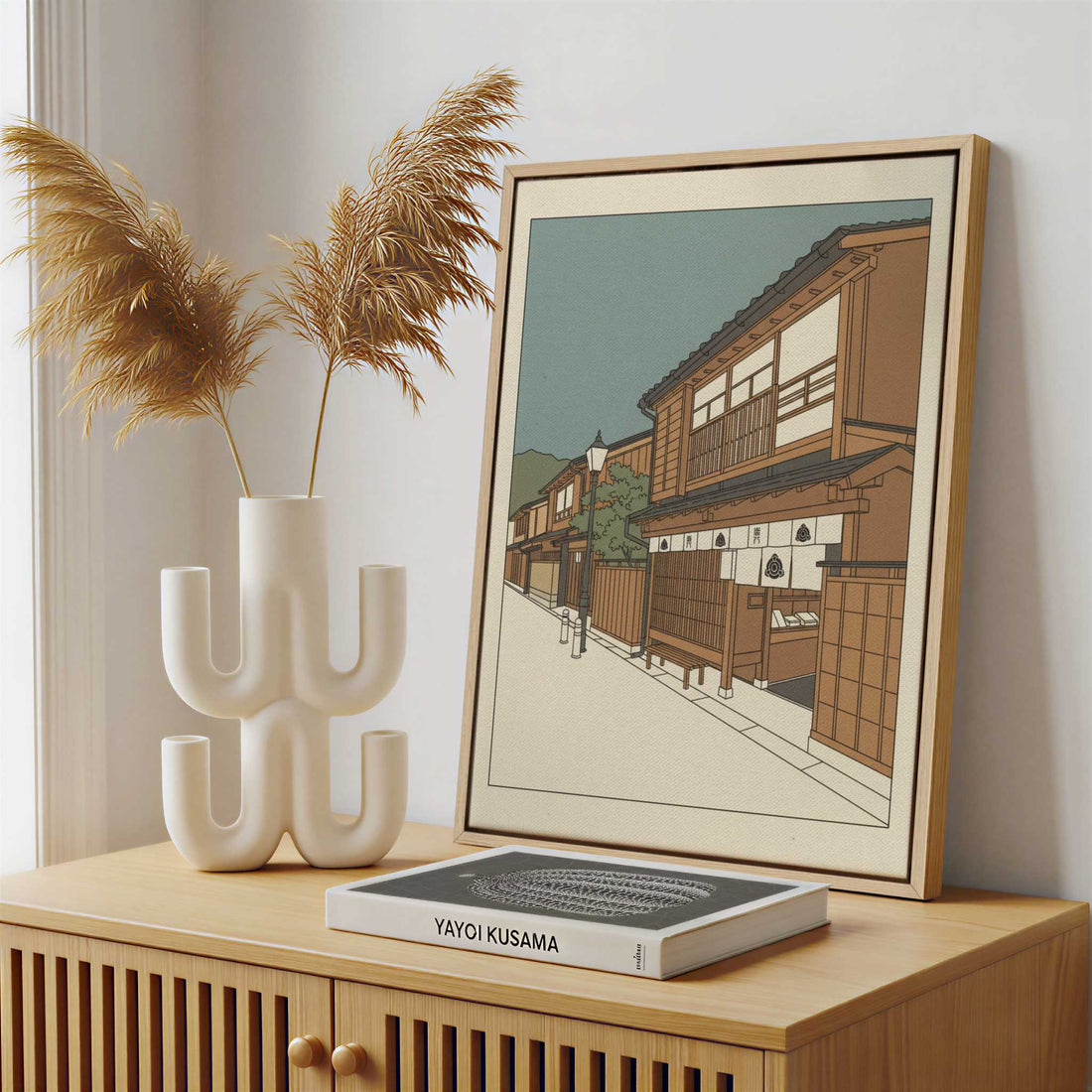 Framed Canvas - Framed canvas in a stylish interior setting