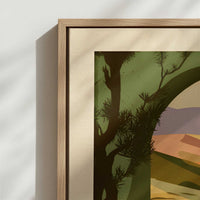 Framed Canvas - Close-up detail and texture of the framed canvas