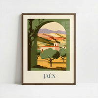 Olives from Jaén, Spain - Art Print - Art print in dark wood frame